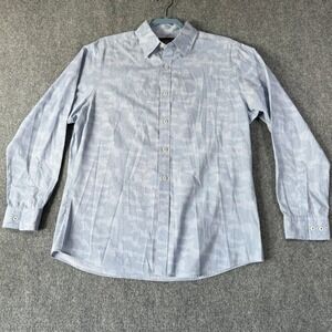 Cremieux‎ Premium Denim Blue Camo Long Sleeve Button Down Shirt Men's